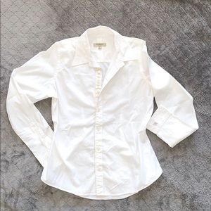 BURBERRY White Button Down Shirt - Size XS